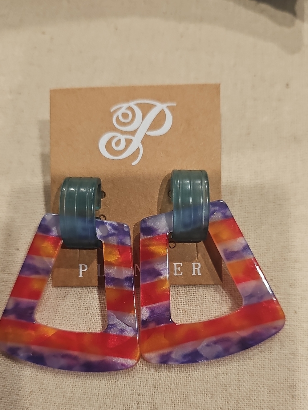 New Plunder Colorful Resin Earrings